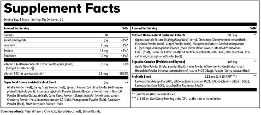 Nagano Tonic Supplement Label